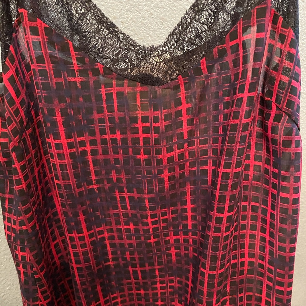 Satin lace trim cami